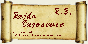 Rajko Bujošević vizit kartica